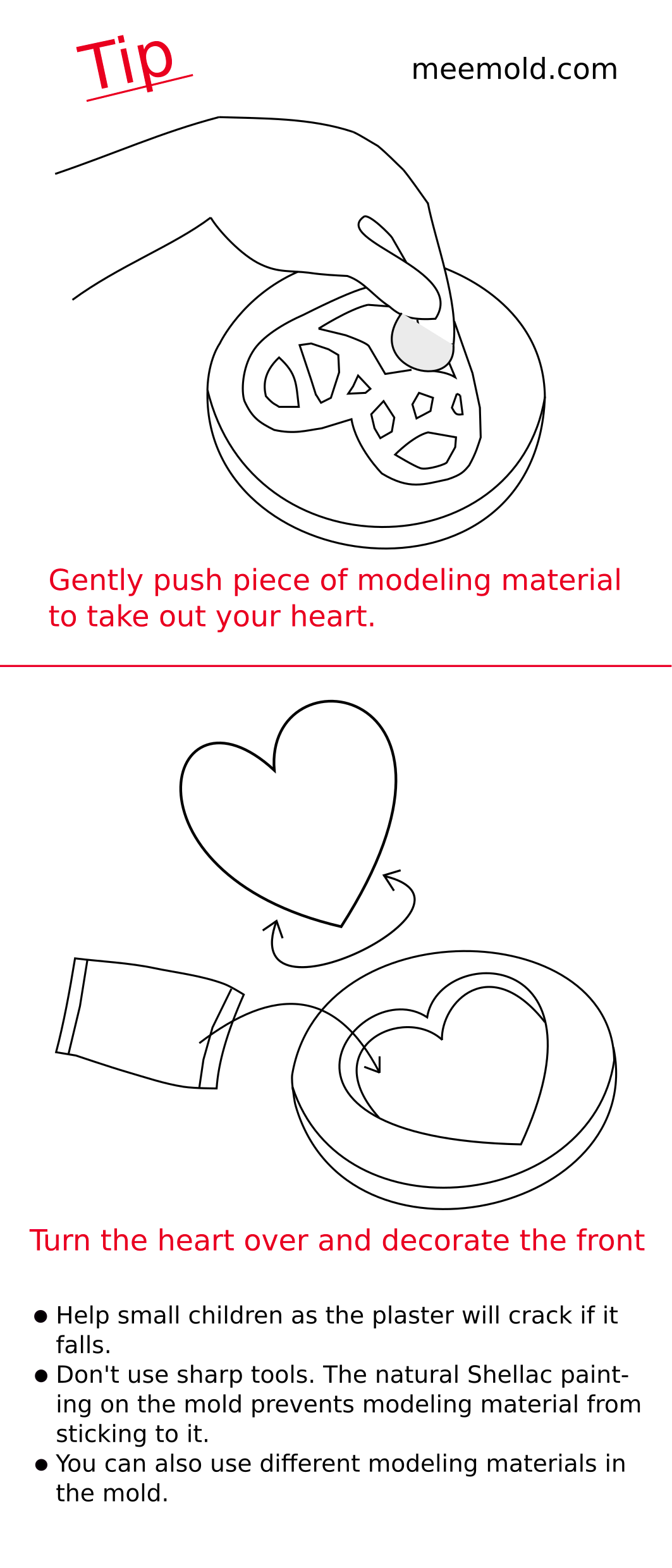 Meemold Heart Instruction Sheet Page 1